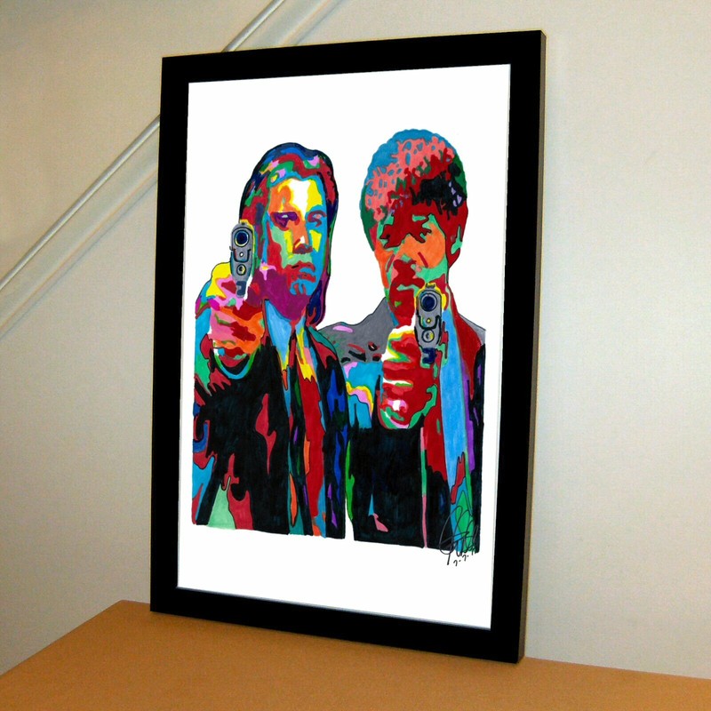 Pulp Fiction Travolta Samuel L Jackson Crime Movie Print Poster Wall Art 11×17