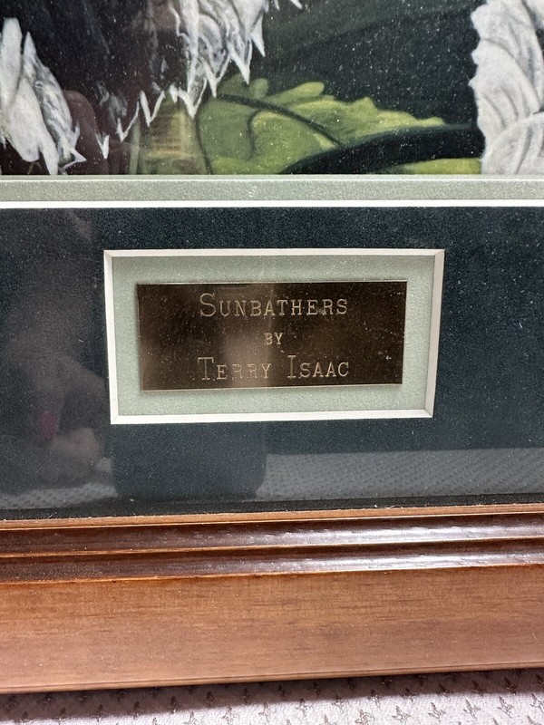 Framed/Matted print of "Sunbathers" by Terry Issac 14x20 image (25x30 frame) gallery