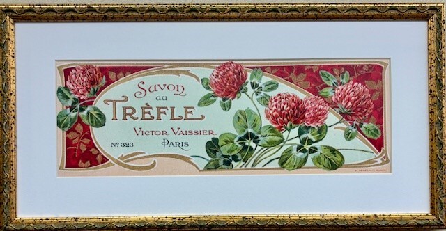 Thomas L. Cathey «Savon au Trefle» Paris Framed Art Print French Floral New