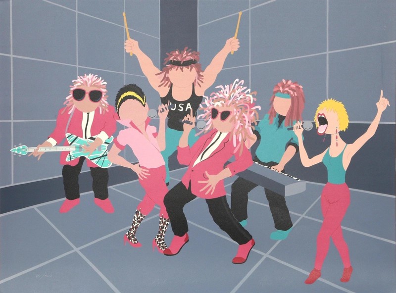 Carol Dahl, Rock and Roll, Screenprint, signed and numbered 305/500