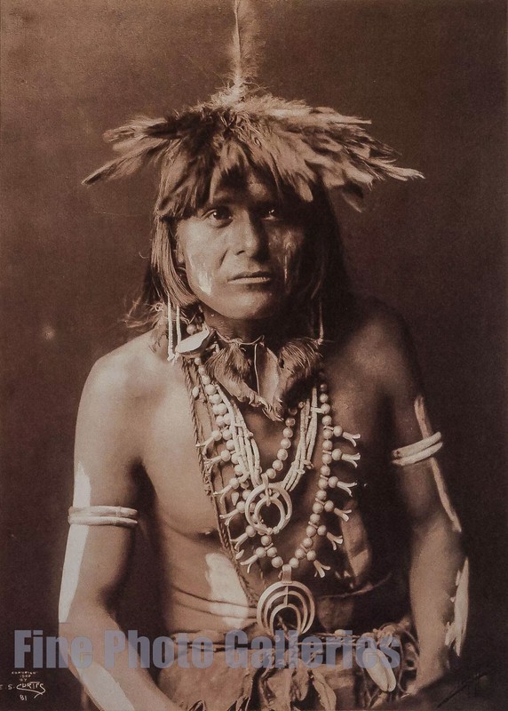 1900/01 Vintage EDWARD CURTIS American Indian – Walpi Snake Priest Tritone Photo