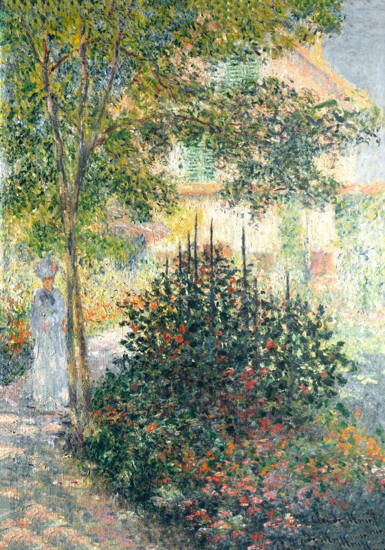 Garden at Argenteuil 1876 Painting Illustration Antique A5 Wall Decor Art Print gallery