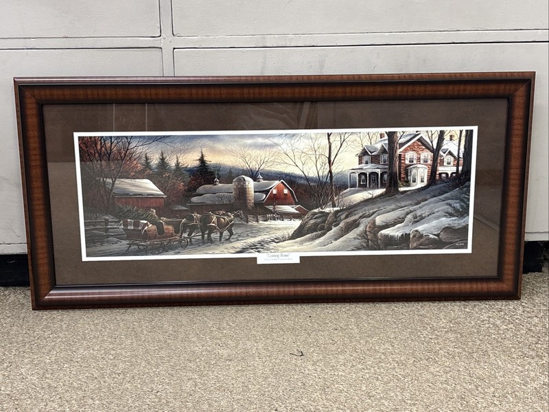 TERRY REDLIN CUSTOM FRAMED / MATTED Coming Home B13