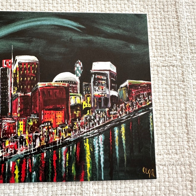 Nashville Skyline Art Print Signed Olga Alexeeva Tennessee Cityscape gallery