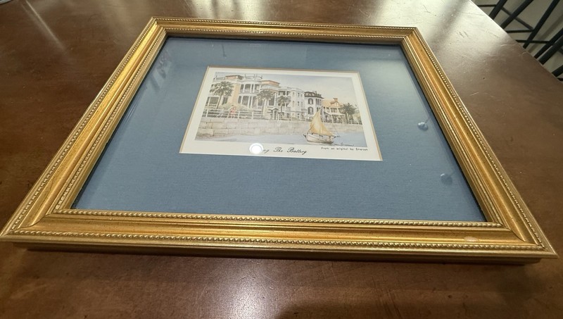 Charleston SC “Along The Battery” Framed Print From An Original By Emerson gallery