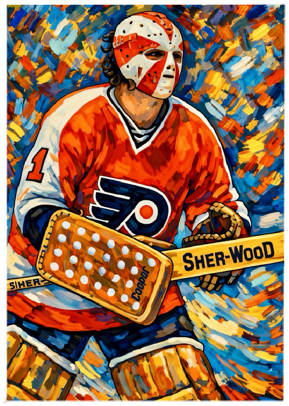 DOUG FAVALL * Philadelphia Flyers * HOCKEY * Illustrated Art Card * ATC ACEO