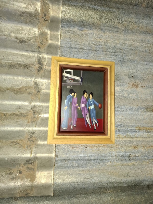 Geisha Girls Playing Basketball Framed Art Print By Neon Nicho