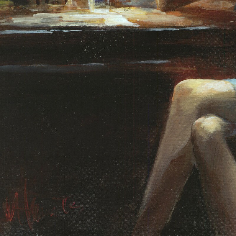 32W"x24H" EVENING IN THE BAR II by WILLEM HAENRAETS - DRINKS CLUB 5 TO 7 CANVAS gallery