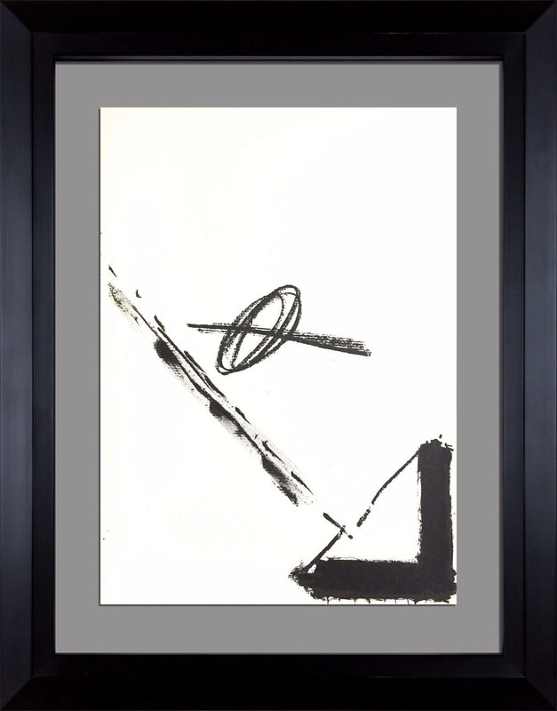 Antoni TAPIES Original LIMITED Lithograph 1968 +++Archival Gallery FRAME