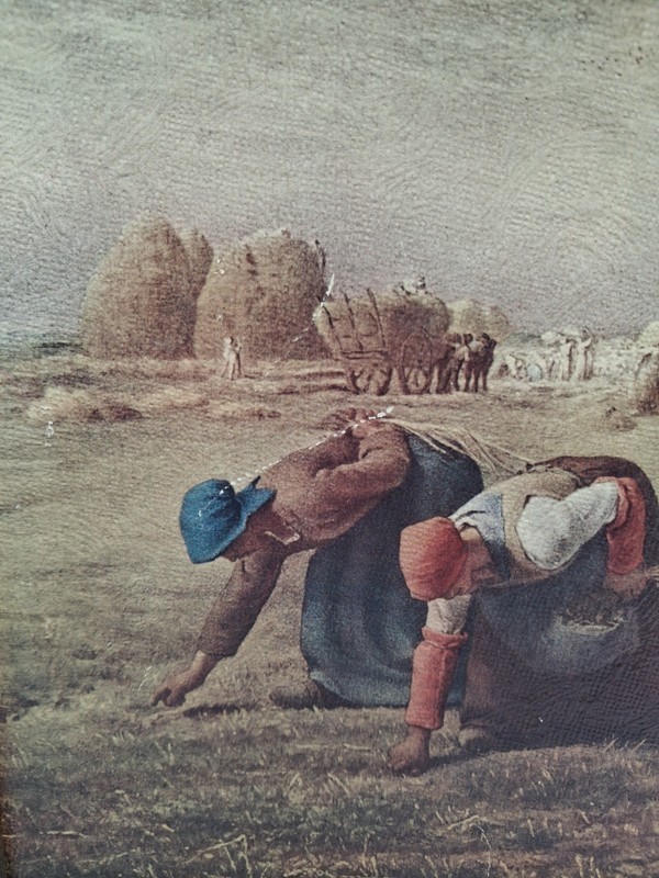 “The Gleaners” Lithograph Print 10” X 8.5” - By Jean Francois-Millet Framed gallery