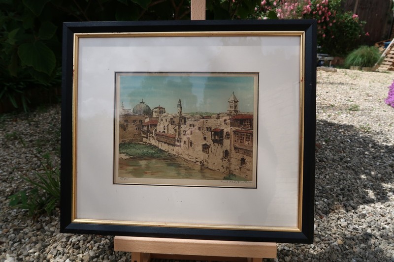 FREDERICK HALPERN, Original Etching, Signed by artist, ‘Jerusalem’
