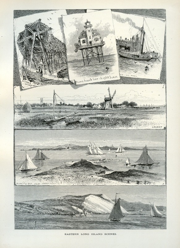 Eastern Long Island Antique 1872 Engraving – Sag Harbor, Orient, and Plum Island