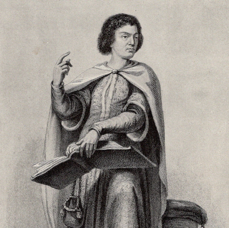 ABELARD – Medieval Philosopher & Scholar Portrait 1892 Antique Engraving
