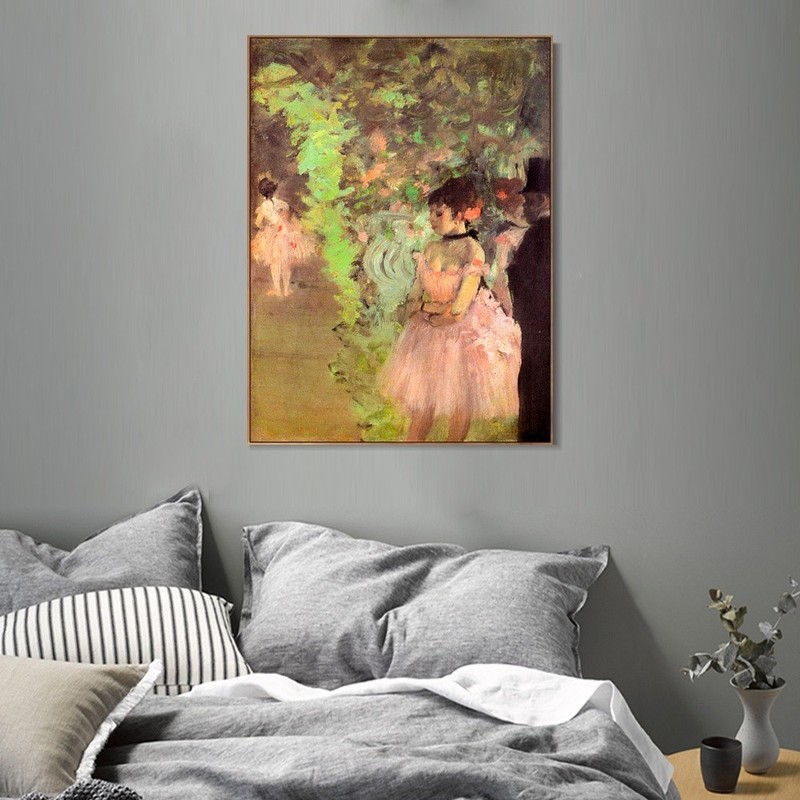 Framed Canvas Giclee Print Art Dancers Backstage, 1872 by Edgar Degas Home Decor gallery