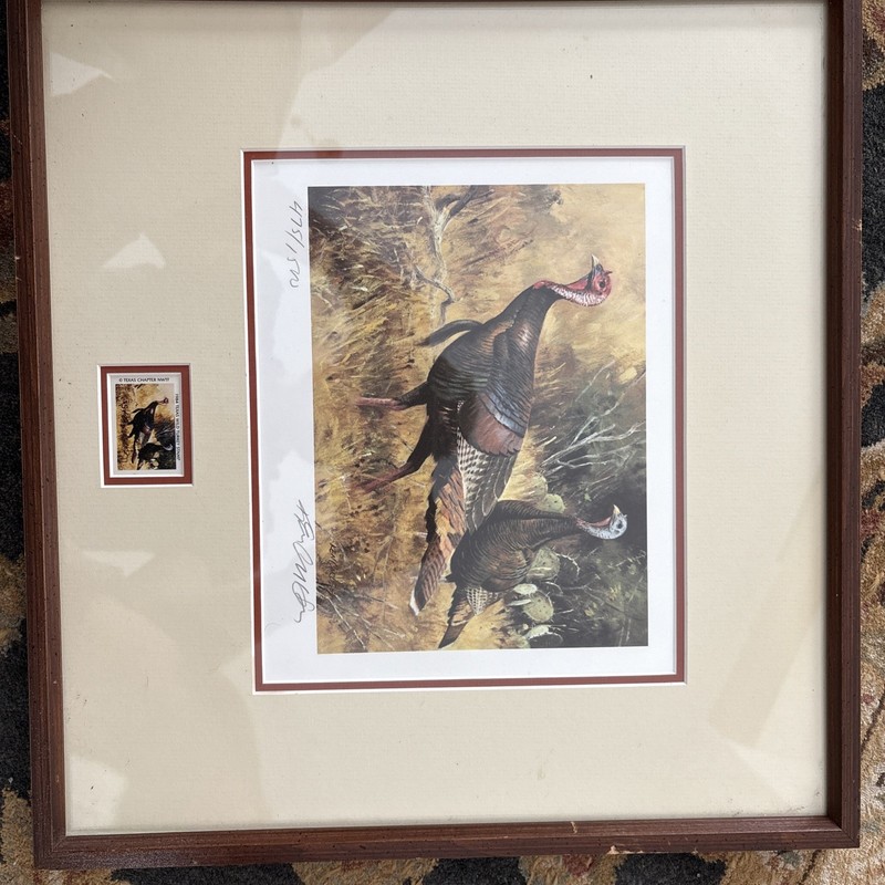 Ken Carlson 1984 Turkey Stamp And Print