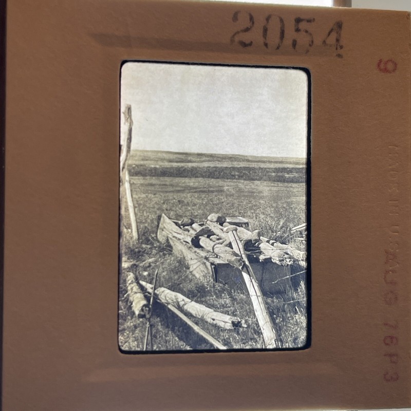 2054 Edward Curtis “Blackfoot Burial ” Native American 35mm Slide