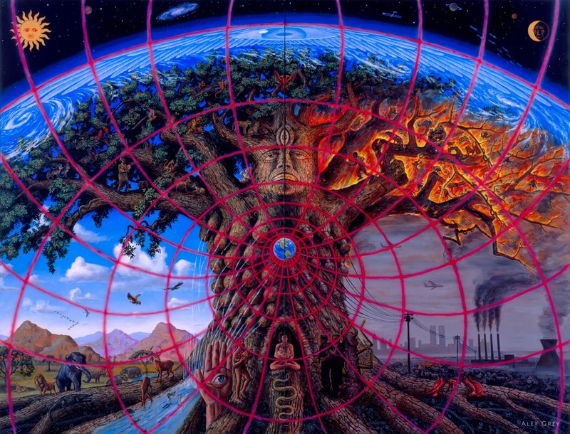Abstract Psychedelic Visionary Art Alex Grey Poster Painting Prints Large gallery