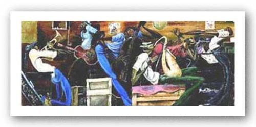 AFRICAN AMERICAN ART PRINT Backstage Frank Morrison