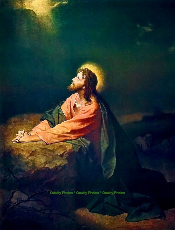 Christ in Gethsemane 8.5×11″ Photo PrInt H. Hofmann Jesus Spiritual Fine Art