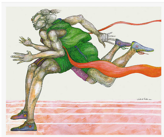 «SWIFT PERFORMANCE» By Charles Bibbs Signed By Artist Open Edition/Poster 18X18