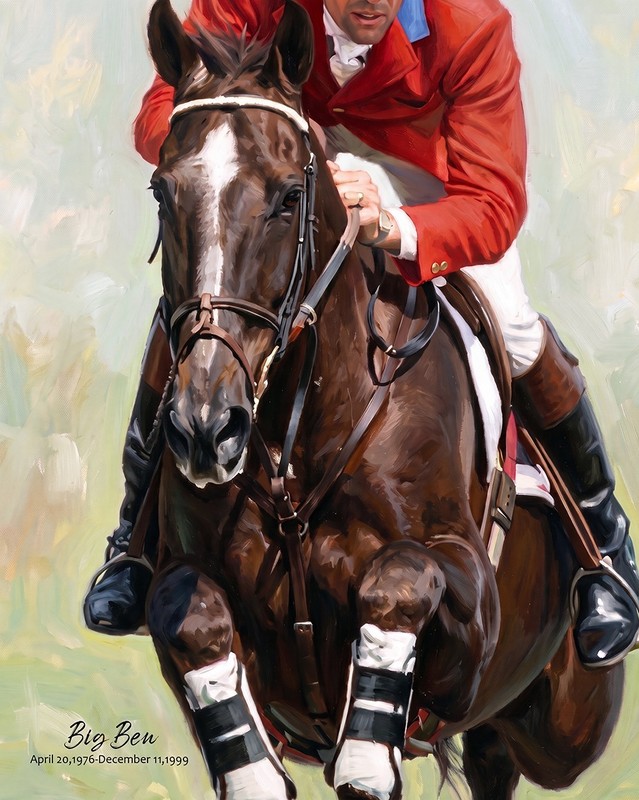 Horse Art «Big Ben» Show Jumping Legend art print. Free Shipping 0716