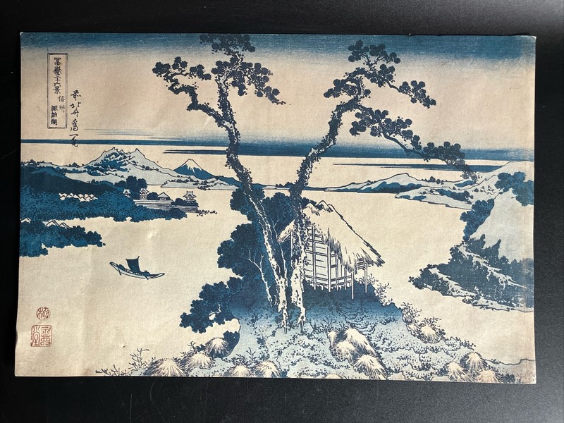 Katsushika Hokusai Ukiyo-e Thirty-six Views of Mt.Fuji Paint Shinshuu Suwako