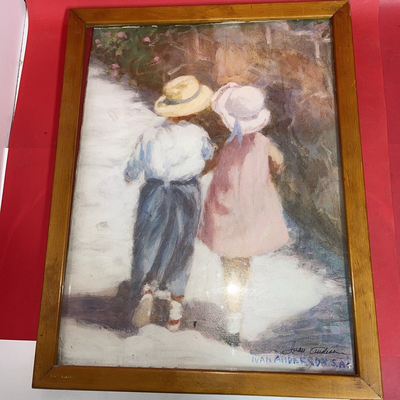 IVAN ANDERSON S.A.i. "SECRETS" Boy & Girl Print SIGNED & FRAMED gallery