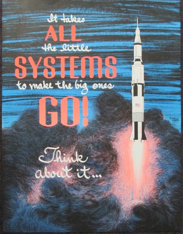 KELLY FREAS APOLLO SPACE PROGRAM PRINT ALL SYSTEMS GO