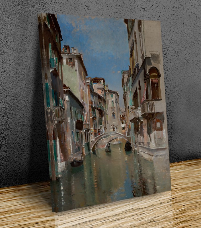 Canal in Venice, San Trovaso Quarter canvas print art or print only