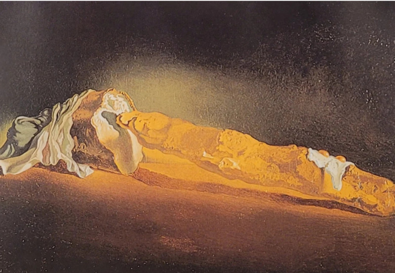 SALVADOR DALI “Ordinary French Loaf” Framed Abstract Surrealism Art Print