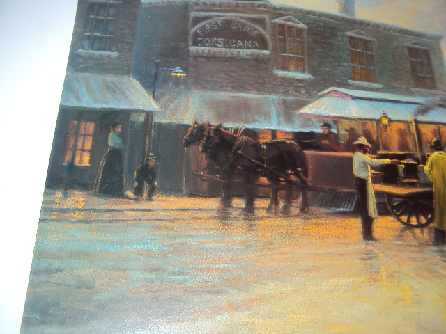 Wolf Brand Chili print poster " Humble Beginnings " cowboy art Bruce Greene N/R gallery