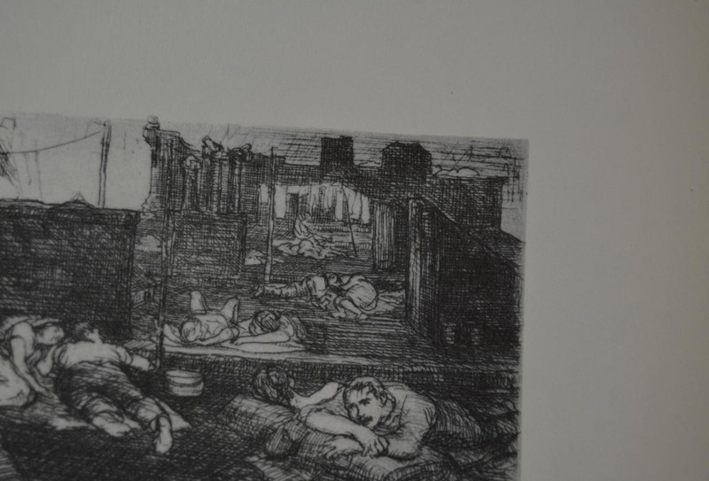 Vintage 1930's Art Print John Sloan Roof Summer Nights Wall Décor History gallery