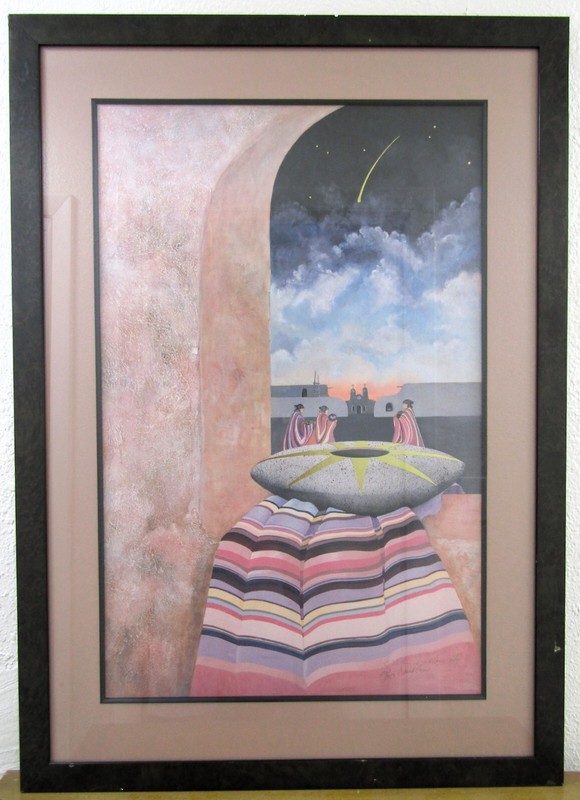 David Caris LA VENTANA Hand Signed and Numbered Lithograph Print 239/750 COA