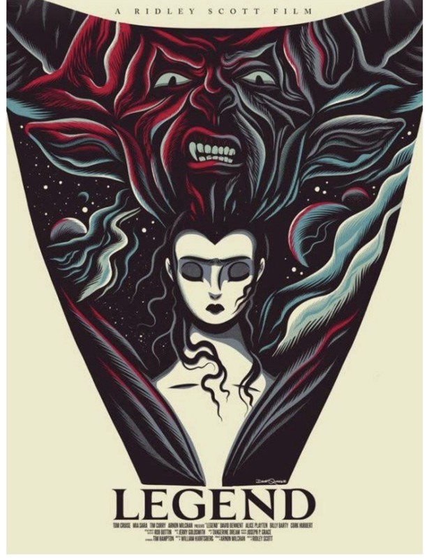 LEGEND By Dave Quiggle Variant Tom Cruise Tim Curry Mondo Print