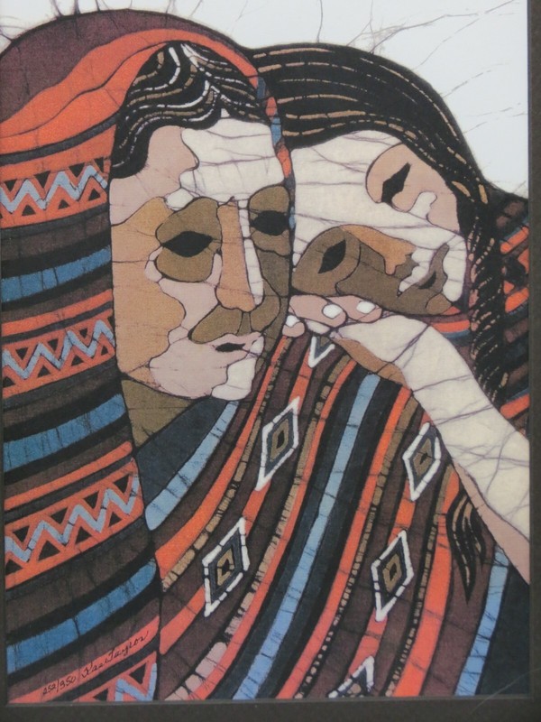 Signed Limited Edition Native American Women Triple Batik Prints KAE TAYLOR gallery