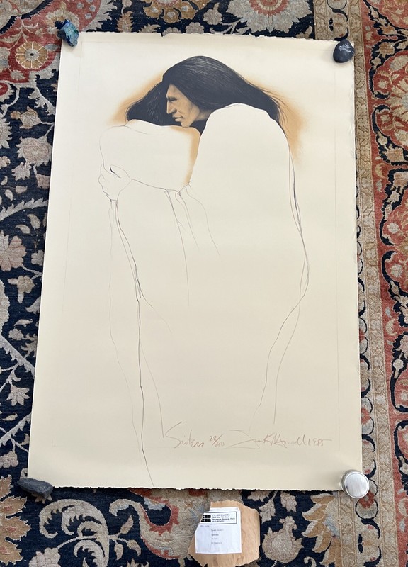 Frank Howell Sisters 1985 Hand Colored Signed Numbered Original Lithograph