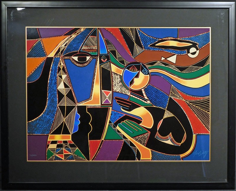Neal Doty Global Village framed Signed Fine Art Serigraph SUBMIT BEST OFFER