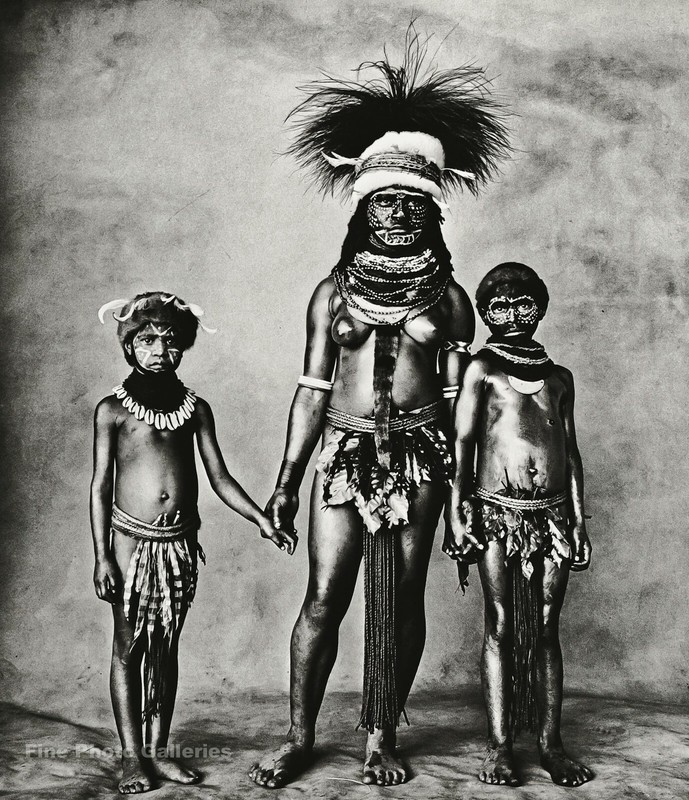 1970/84 IRVING PENN New Guinea Enga Female Body Painted Ethnic Photo Art 12×16