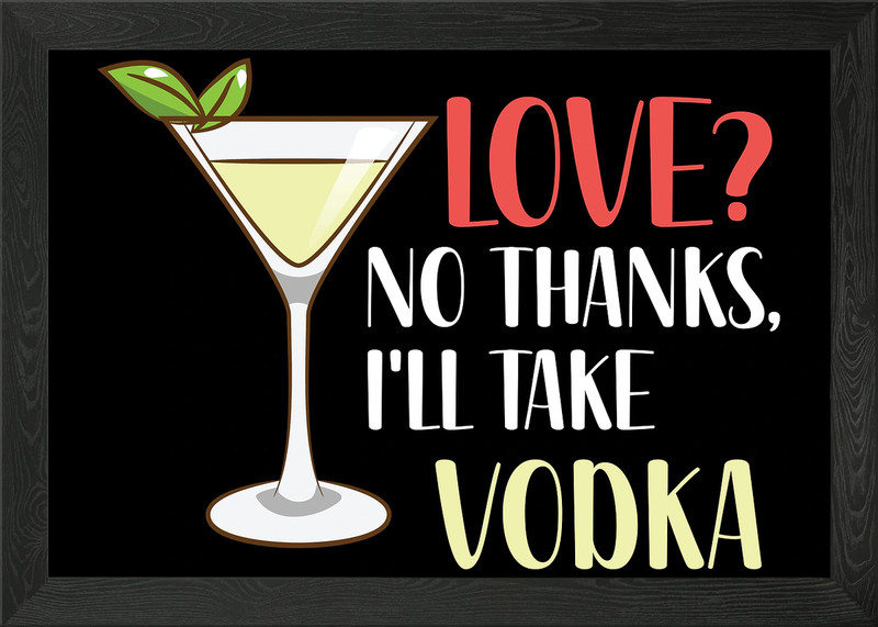 Love No Thanks Ill Take V Framed Wall Art Poster Canvas Print Picture