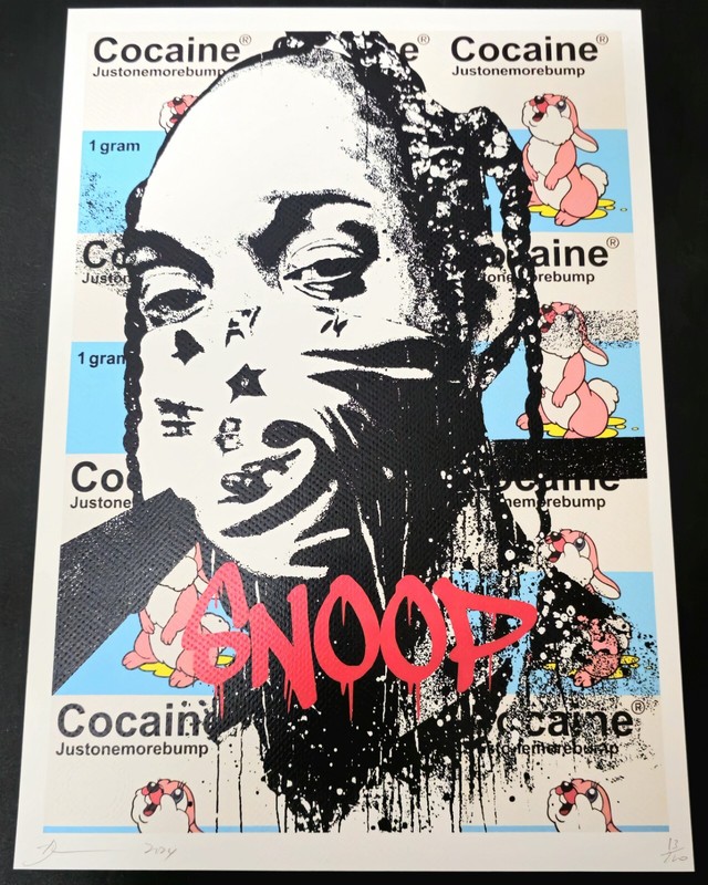 Death NYC Ltd Ed /100 LARGE Signed Graffiti Art Print SNOOP DOGG Coke