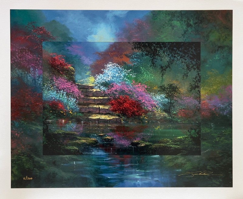 James Coleman GARDEN STEPS Hand Signed Limited Edition Serigraph Art