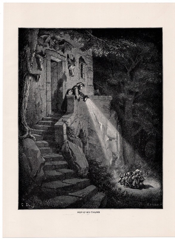 Castle Fairy Tale Forest Woodland Scene Gustave Doré 1892 Antique Print gallery