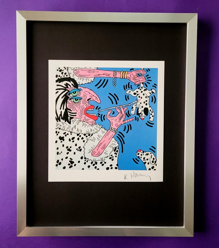Keith Haring | Vintage Print Signed | Mounted & Framed in Silver Buy it Now ! T$