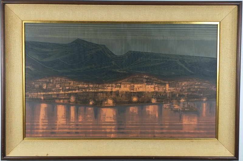 Original Serigraph «Riviera» by Dean Meeker | Limited Edition | Bright Colors
