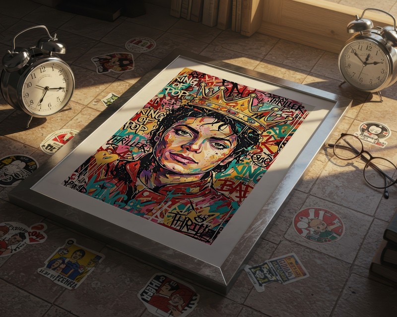 Michael Jackson King Of Pop 70s 80s Music Icon A3 Artwork Print Poster Wall Art