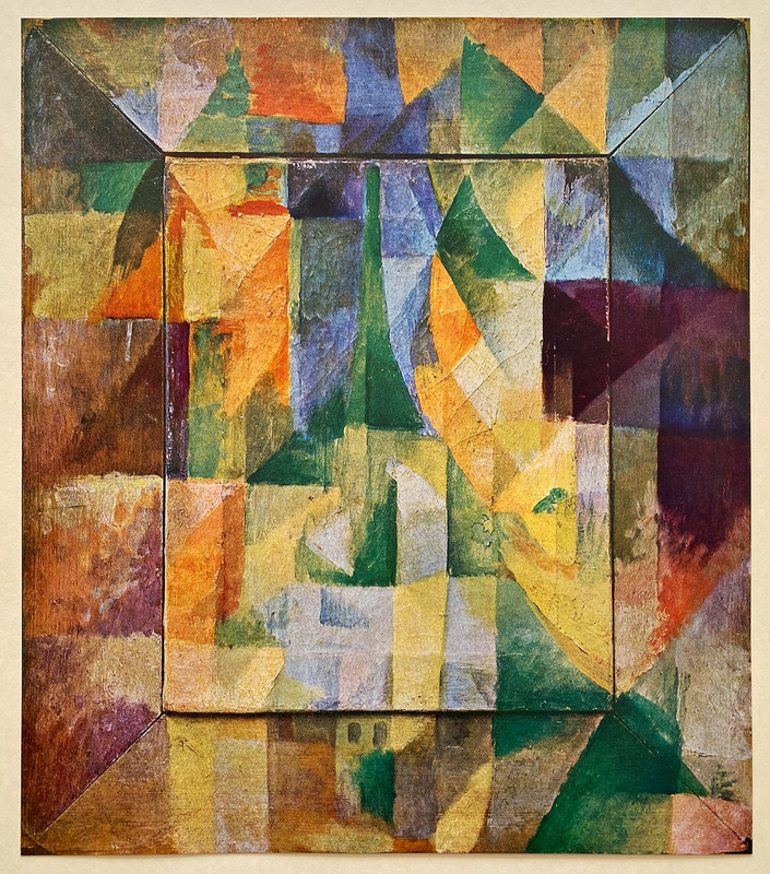 ROBERT DELAUNAY RARE 1953 CUBISM LITHOGRAPH PRINT " SIMULTANEOUS WINDOWS " 1911