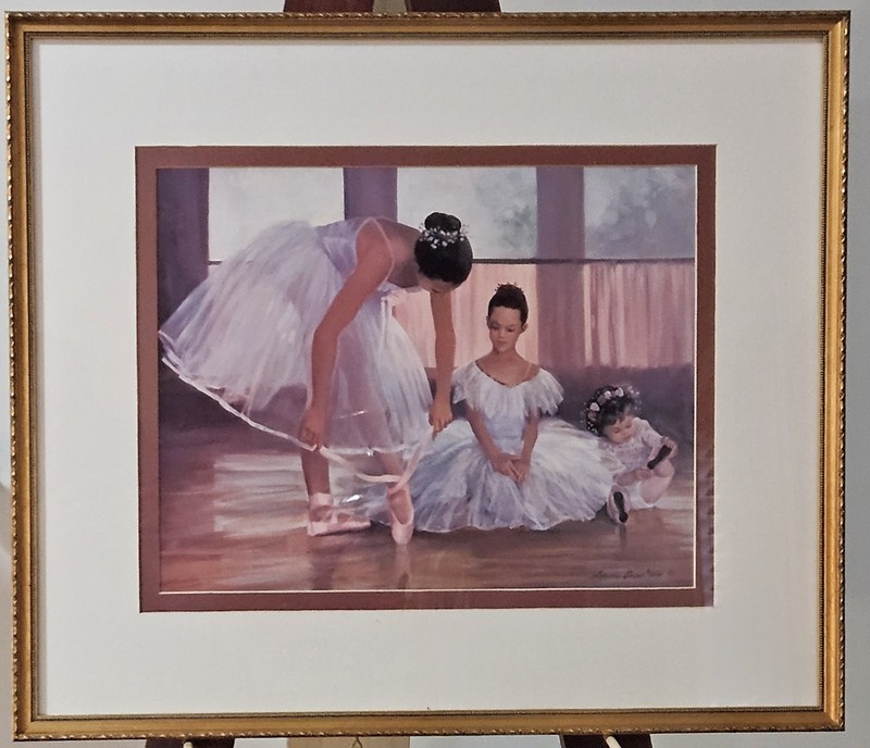 Framed Matted Art Print Laurie Snow Hein «Someday I Will Have Toe Shoes» Signed