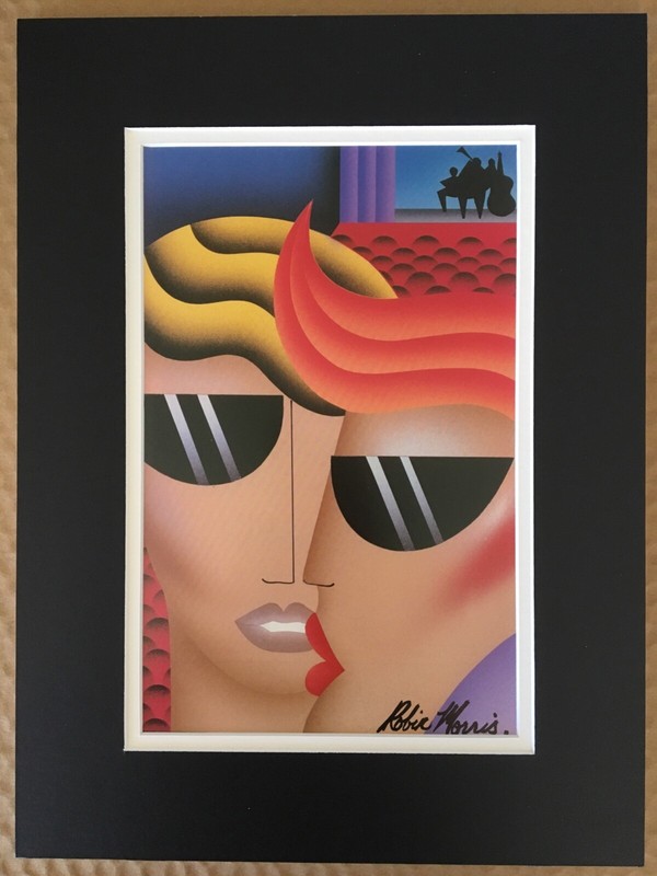 Select One of Robin Morris Transition OR Calypso vintage print double matted