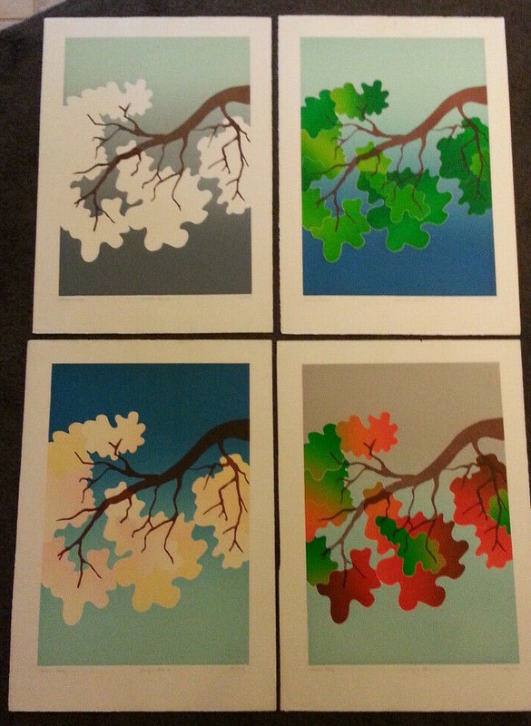 Branches (Winter Summer Spring Fall) by Thom De Jong (70s 80s Dutch NYC Artist)