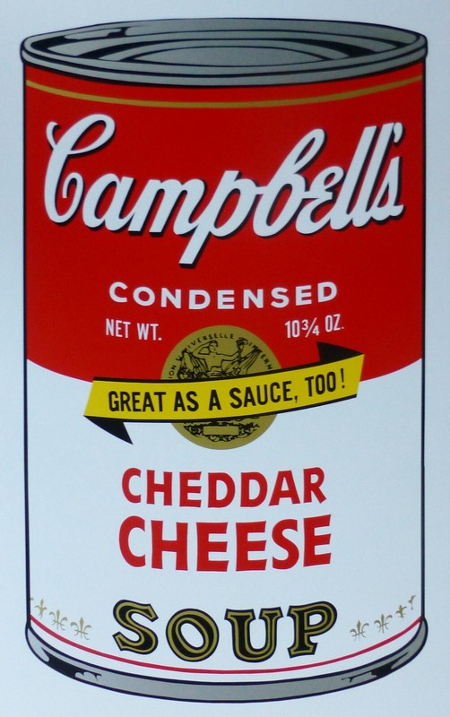 ANDY WARHOL CAMPBELLS’ CHEDDAR CHEESE SOUP II Can SUNDAY B.MORNING **/1500